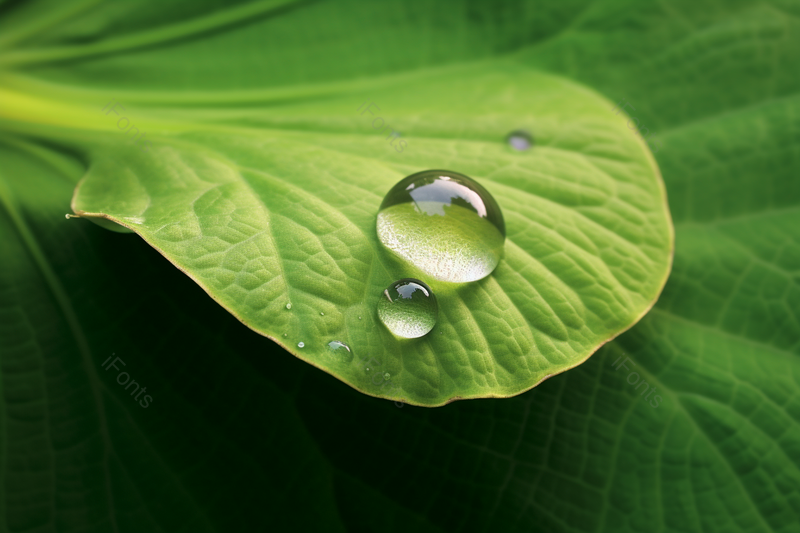 夏至绿色叶子水珠露珠生机勃勃自然摄影,高清,摄影图,摄影图片,图片大全,摄影图免费下载